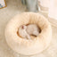 Fairval White / L Fairval My Pet's Winter Sanctuary - Long Plush Donut Bed