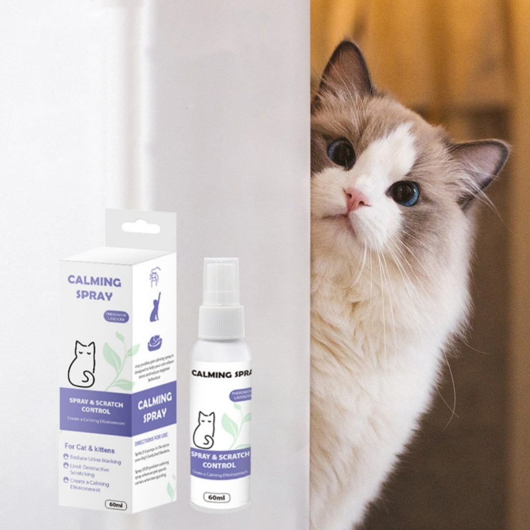 Fairval New Purple Cat 60ml Fairval My Calming Companion: Organic Oil Formula Anxiety Relief Pet Calm Spray