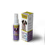 Calming spray for dogs with spray bottle and box, promotes stress relief and scratch control