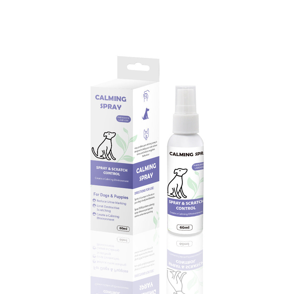 Fairval New Purple Dog 60ml Fairval My Calming Companion: Organic Oil Formula Anxiety Relief Pet Calm Spray