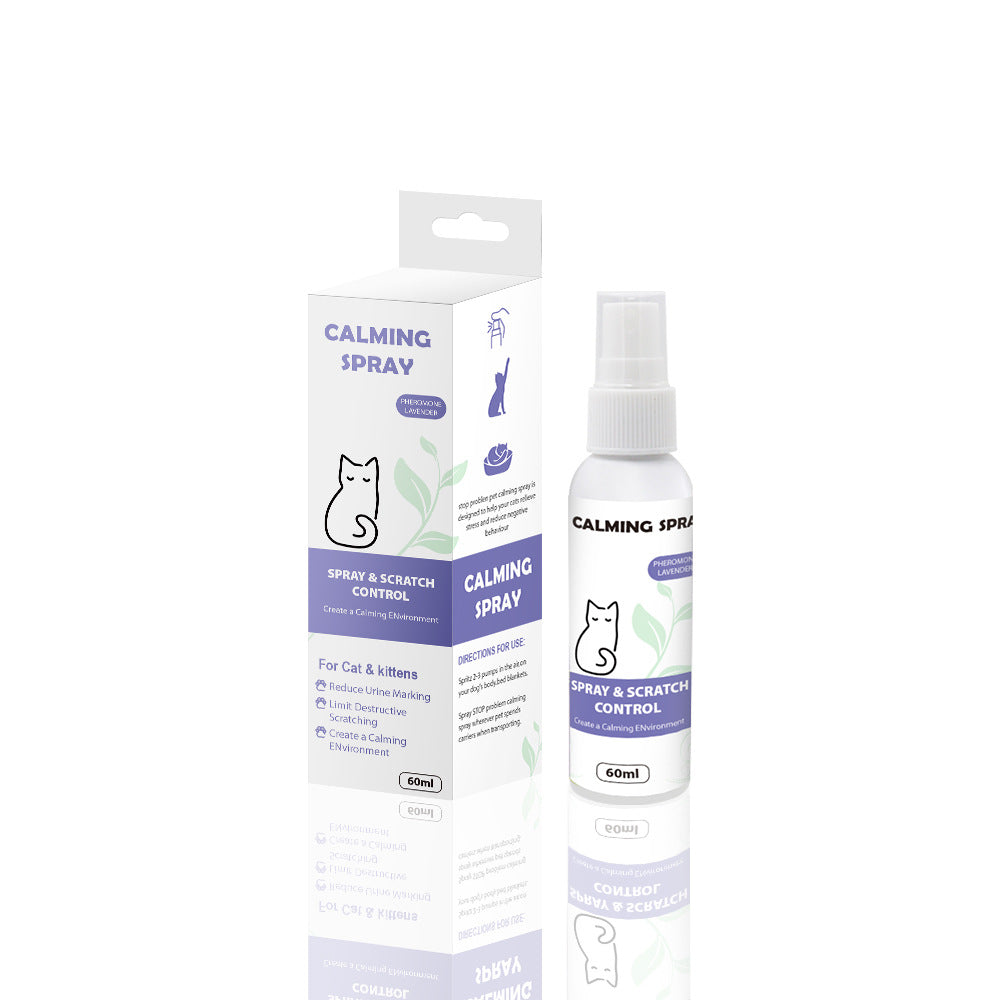 Fairval New Purple Cat 60ml Fairval My Calming Companion: Organic Oil Formula Anxiety Relief Pet Calm Spray